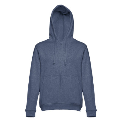 THC AMSTERDAM. Men's hoodie in cotton and polyester with full zip